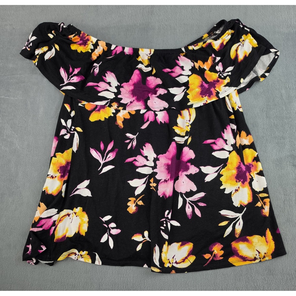 Lane Bryant Floral Off Shoulder Blouse Womens 18/20 - Picture 5 of 7